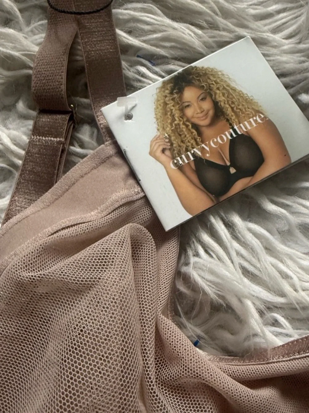 NWT Curvy Couture Sheer Mesh Full Coverage Unlined Underwire Bra
